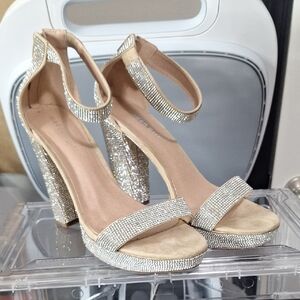 Elegant Silver High Heel Sandals